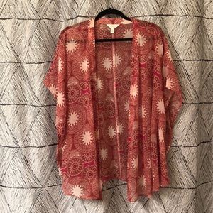 Fuschia Sun & Shadow Kimono - Size M/L